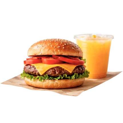 Hamburguesa Carne Queso + Jugo